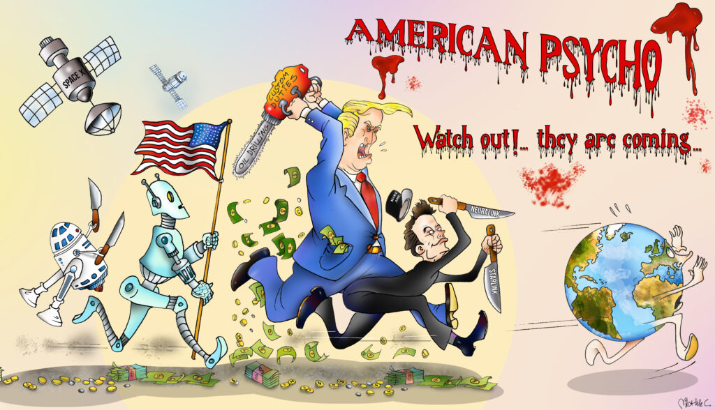 American-Psycho Michele Carloni Art & Illustrations © 2025 michelecarloni-art.com