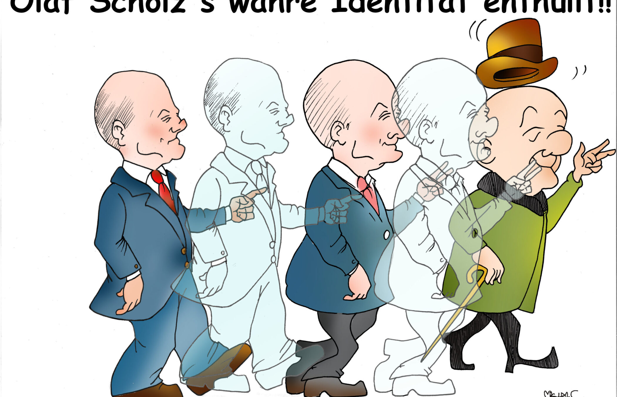 Cartoon-Scholz - Michele Carloni Art & Illustrations © 2025 michelecarloni-art.com