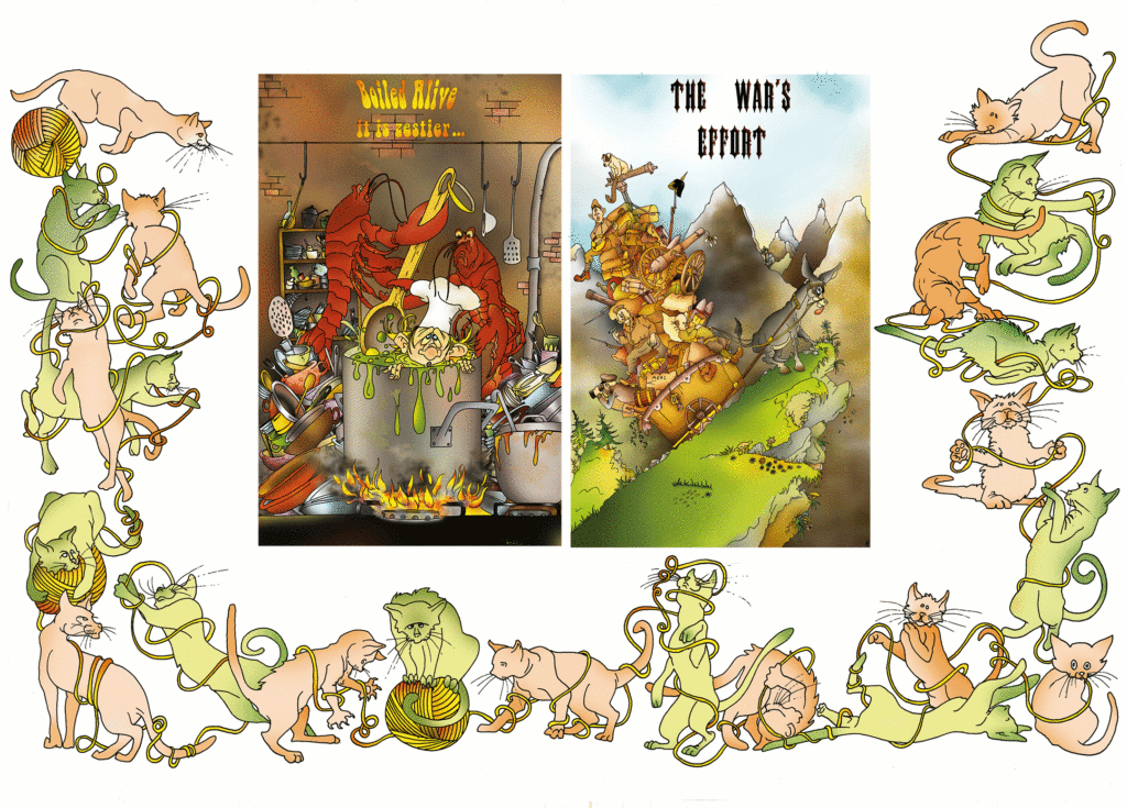  Cats Background  - Michele Carloni Art & Illustrations © 2025 michelecarloni-art.com