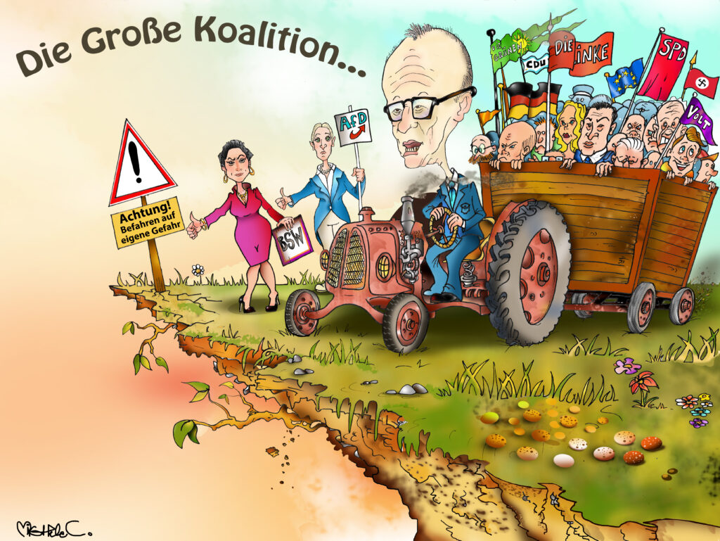 Merz-Koalition - Michele Carloni Art & Illustrations © 2025 michelecarloni-art.com